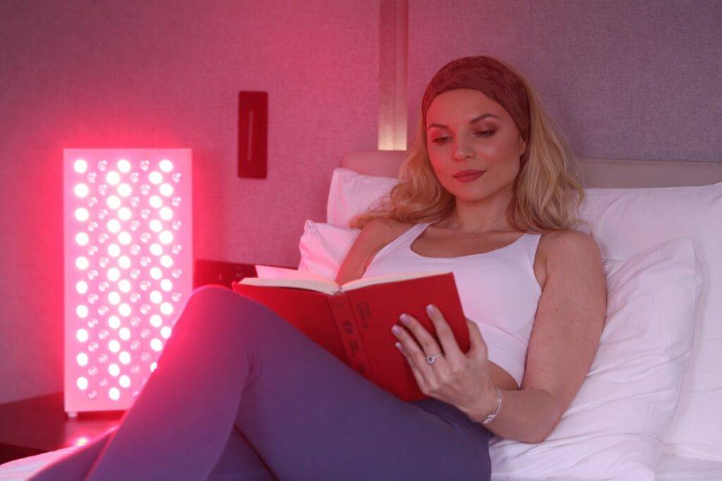 A woman using the Follicon Nova 100